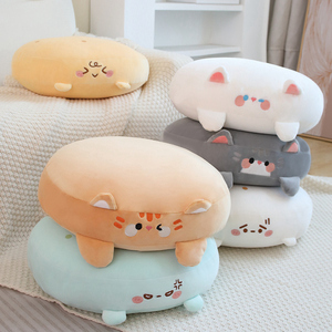 37x39x12cm 6Assort. Coussin de sol rond en billes de polystyrène, pouf de relaxation, coussin de yoga et de méditation, housse en peluche - Product Image 2
