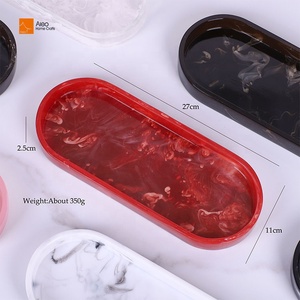 Luxurious Handmade Red Swirl Vanity <strong>Tray</strong> Customizable Oval Epoxy Resin Serving Mold for Bathroom Kitchen Home <strong>Decor</strong> <strong>Dresser</strong> - Product Image 5