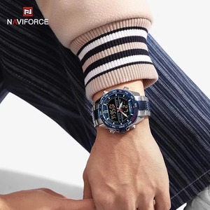 Drioshipping Luxury Business Digital Quartz Watch Dual Display Men Steel Wristwatch Waterproof Reloj Para Hombre De Cuarzo - Product Image 5