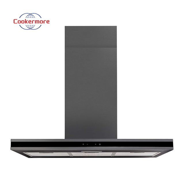 Electric T-Type Touchscreen Stainless Steel Island Range Hood Class Energy Efficiency Multi-Function for Household Hotel Use