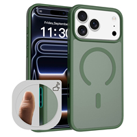 Funda Magnética de TPU+PC Suave como la Seda, Agradable al Tacto, para 17 Pro Max, Mate, Resistente a Golpes, Impermeable, con Carga Magnética y Control de Cámara