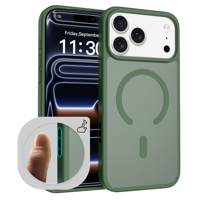 Skin-friendly Silky Smooth TPU+PC Magnetic Case for 17 Pro Max Matte Shockproof Waterproof Magnetic Charging Camera Control