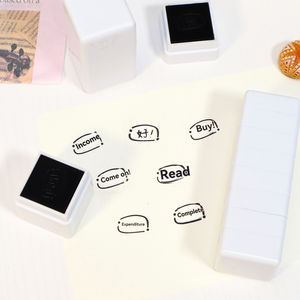 منتجات جديدة ترويجية تصميم مجمع سهل التخزين ختم كتلة البناء حر الحبر إضافة طوابع للمجلة - Product Image 5