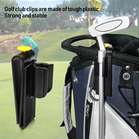 Support de drapeau de golf en plastique noir à bouton-poussoir pour clubs de golf - Portable et durable, taille personnalisable
