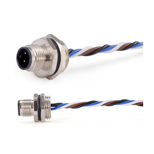 Tùy chỉnh 3 5 6 12 17 <span class=keywords><strong>Pin</strong></span> M12 cảm biến 4 <span class=keywords><strong>pin</strong></span> 8 <span class=keywords><strong>Pin</strong></span> kết nối M12 M8 cáp điện tử kết nối dây - Product Image 4