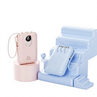 Batterie externe en plastique certifiée 3C, charge super rapide 22,5 W, avec câble intégré, capacité ultra-grande 20 000 mAh, personnalisable