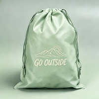 Sac à cordon personnalisé imprimé motif dessin animé en non-tissé, écologique, recyclable, résistant à l'usure et anti-poussière, pochette promotionnelle pour entreprises