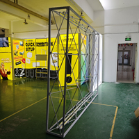 Boîte à lumière LED portable personnalisée, design pop-up, affichage rétroéclairé, toile de fond publicitaire en tissu tendu pour salons professionnels et expositions