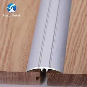 High Quality aluminum transition strip Wood Grain Vinyl Laminate Door Threshold trim