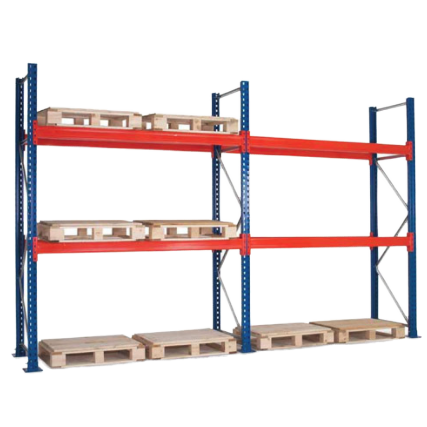 Heavy Duty Steel Powder Coated Pallet Racking System Industrial Warehouse Storage Racks Customizable Beam Shelving