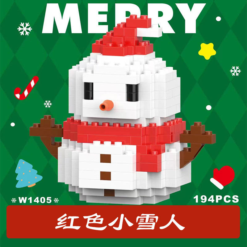 1405 bonhomme de neige rouge