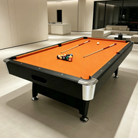 Oferta Especial: Mesa de Billar Moderna de 7 y 8 Pies con Retorno Automático de Bolas, Precio de Fabricante, Cuero, Diseño Familiar y Elegante