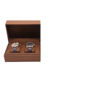 Support de montre rectangulaire classique en cuir artificiel personnalisé haut de gamme avec logo, boîte cadeau élégante pour la Saint-Valentin - Product Image 1
