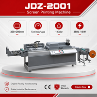 Machine d'impression sérigraphique rouleau à rouleau JDZ=2001 certifiée CE, monocouleur, 5m/min, pour rubans, garantie 1 an