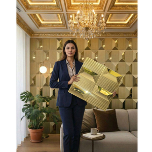 Flexibel decoratiemateriaal plafond PVC 3D wandpaneel voor wanddecoratie - Product Image 3