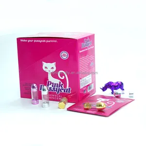 3D-Karte Pink Pussy Cat Blau/Rot Rhino 7 Platinum 5000/3000 Pillen boxen für männliche sexuelle Verbesserung für Männer Power Enhancement