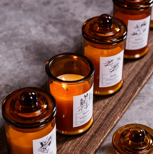 Juego de Velas Aromáticas de Ámbar en Frascos de Vidrio de Alta Calidad, Elegantes y Modernos, para Decoración del Hogar, Personalizables al por Mayor (OEM) - Product Image 4