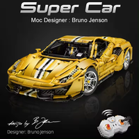 Cada C61057 3187 pièces Voiture de course urbaine télécommandée Super véhicule sportif Briques Jouets Cadeaux pour enfants Ensembles de blocs de construction