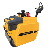 Rouleau de route pour piétons vibrants à main marchent à l'arrière compacteur de 0.5 tonnes compacteur à rouleau à Double tambour d'asphalte vente directe d'usine
