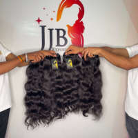 Rambut Keriting Bergelombang Alami dari Kuil India, Bundel Rambut Alami dari Kuil, Penjual Rambut Alami dari Kuil, Pemasok Rambut Alami dari Kuil
