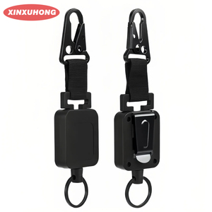 XXH-P009 Essentieel Voor Outdoor Camping Vierkant Zwart Plastic Sleutel Intrekbare Badge Haspel Sublimatie Intrekbare Badge Houder - Product Image 1