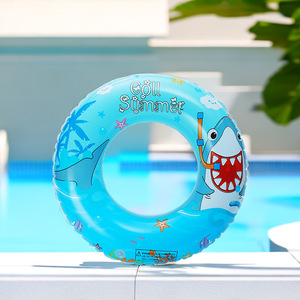 Círculo de natación de PVC para niños, fruta, tiburón, animal, anillo de natación inflable - Product Image 3