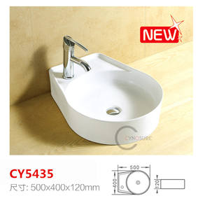 Personaliza una Variedad de Lavabos de Baño de Cerámica con Forma Irregular - Product Image 2