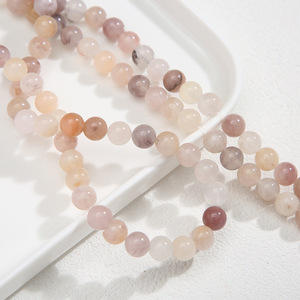 Cuentas Sueltas Redondas de Jade Violeta Natural, Aventurina <span class=keywords><strong>Rosa</strong></span> y <span class=keywords><strong>Jaspe</strong></span>, Piedras Preciosas de Cristal para Hacer Joyería, Collares, Pulseras y Pendientes - Product Image 4