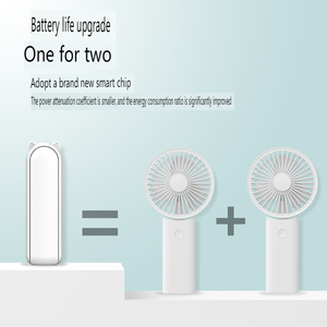 Mini ventilateur portable pliable 3-en-1 Type-C rechargeable 3 vitesses, coloré, mignon, de poche, 1-2 heures d'autonomie, modèle 2023 - Product Image 3
