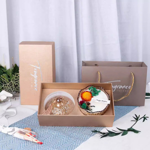 <b>Flower</b> Mo Amber Scented Candle Gift Box Round Flameless <b>Diffuser</b> Luxury Home Decor Birthday Gift - Product Image 1