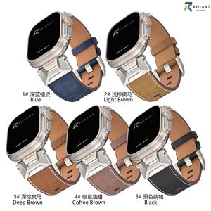 [HIQ] <span class=keywords><strong>Bracelet</strong></span> de ceinture coloré de luxe <span class=keywords><strong>Bracelet</strong></span> de montre intelligente <span class=keywords><strong>Bracelet</strong></span> de montre en cuir pour hommes de 45mm pour <span class=keywords><strong>Apple</strong></span> <span class=keywords><strong>Watch</strong></span> Ultra 49mm (WB1180T) - Product Image 6