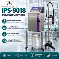 Imprimante industrielle CIJ IPS-9018, imprimante de codage CIJ, machine de codage de bouteilles, boîtier en acier inoxydable IP55, USB, ligne de production