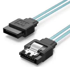 Cablenolink SATA III 6.0 Gbps 7pin母直角母数据电缆，带锁定闩锁