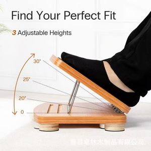 Cross-border wooden footstool, household footstool, toilet/<b>bathroom</b> footstool, office desk under-<b>stool</b>. - Product Image 4