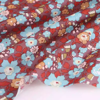 Tissu textile prêt à l'emploi, imprimé petites fleurs, 100% coton popeline pour jupes
