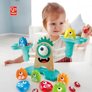 Hape Balance Preschool Madeira Crianças Ciência Vapor Educacional Inteligente Brain Toy Monster Math Escala