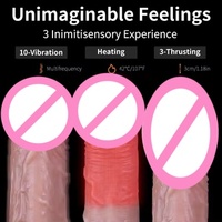 Dildo réaliste en silicone, jouet sexuel féminin vibrant, baguette de massage érotique insérable, simulation haute définition, 10 vitesses, étanche