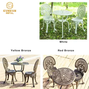 outdoor garten freizeittische sets restaurant esstisch-sets patio aluminium metall tisch-und stuhl-set