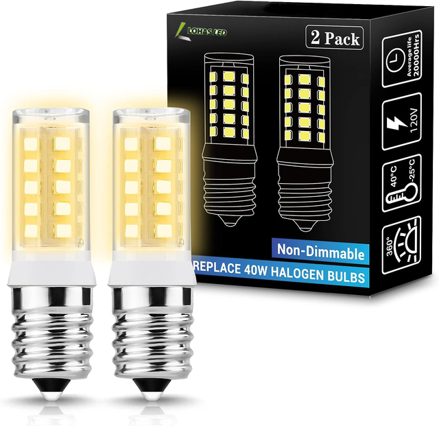 LOHAS 4W E17 LED Corn Bulbs Warm White Mini LED 2835 Ceramic Bulbs for Chandelier Sewing Machine for Residential Use