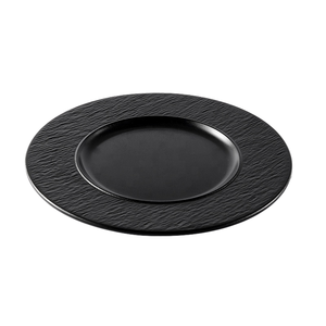 Assiette de service créative nordique en mélamine incassable pour steak, motif écorce noire, 8,5/9,5/10,5/11,5 pouces, pour restaurant et maison - Product Image 1