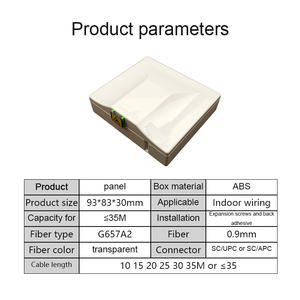 Cable Invisible G657A2 G657B3 G655 900um 2 núcleos montado en la <span class=keywords><strong>pared</strong></span> escritorio rodante enchufe interior FTTH distribución caja de fibra óptica - Product Image 3