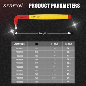Llave Torx Aislada OEM F8052 Sfreya VDE 1000V, Personalizable, Grado Profesional, Herramientas Eléctricas Seguras de Cromo Vanadio - Product Image 2