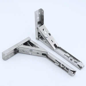 Stainless Steel Foldable Wall Shelf <b>Bracket</b> TF-89 For Storage Behind Doors And On Walls - Product Image 1
