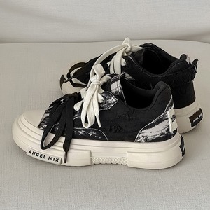 <b>Canvas</b> shoes 7CM invisible height-increasing soles suitable men women retro thick-soled unique trendy casual sneaker couples - Product Image 2