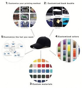Gorras Lisas al por Mayor con Logotipo Personalizado Bordado, Unisex, de 5 Paneles, Bicolor, Estilo Snapback, Dad Hats, Gorra de Béisbol Vintage Trucker, Dot 100% - Product Image 5