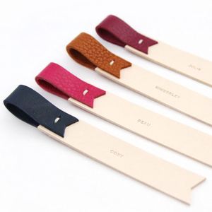 RTS PU Leather <b>Bookmark</b> Promotional Book Page Marker Classic Reusable Reading <b>Gifts</b> for Students - Product Image 1