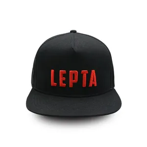 Fabricante de chapéus de moda com logotipo personalizado, bonés vintage de hip hop com bordado 3D, bonés snapback lisos com 5 painéis, chapéus