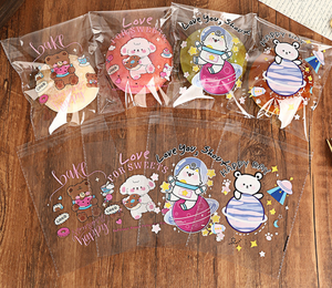 Bread <b>Transparent</b> Packaging <b>Bags</b> Candy Biscuit Luxury Plastic Gummy Biscuit Packaging <b>Bag</b> 15*18+3cm - Product Image 3
