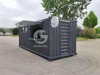 Restaurant en conteneur maritime sur mesure, bar à café modulaire de 20 pieds, kiosque avec panneaux isolés pour une utilisation en extérieur par tous les temps