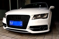 Modification de la calandre Audi A7 pour RS7, modèles 2012-2018, compatible OLIVER, matériau ABS, finition noir brillant, boulons inclus